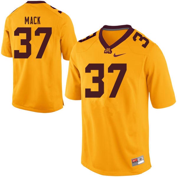 Men #37 John Mack Minnesota Golden Gophers College Football Jerseys Sale-Gold